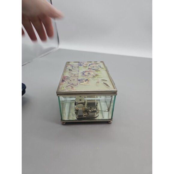 Vtg Stained Glass San Francisco Music Box Beveled Edge Glass Joan Baker Works - Picture 4 of 7